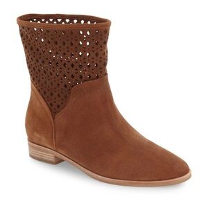 Michael Kors Sunny Caramel Suede Ankle Bootie Size 7.5